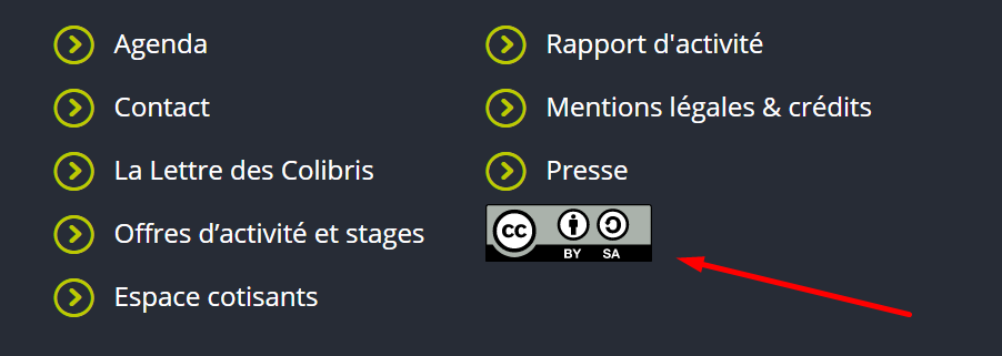 conditions BY (attribution) et SA (partage dans les mêmes conditions)