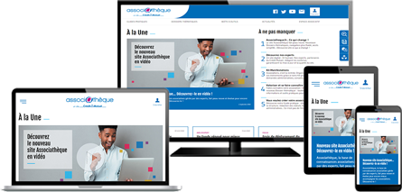 Accueil Associathèque sur différents supports médias