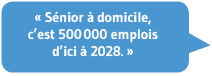 Sénior à domicile, c'est 500 000 emplois d'ici à 2028