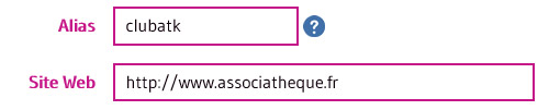 Choisissez un alias pour le profil de votre association